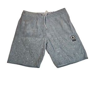 Volcom Slingers Board Shorts Size 34 Gray Swim Shorts Stretch Mens